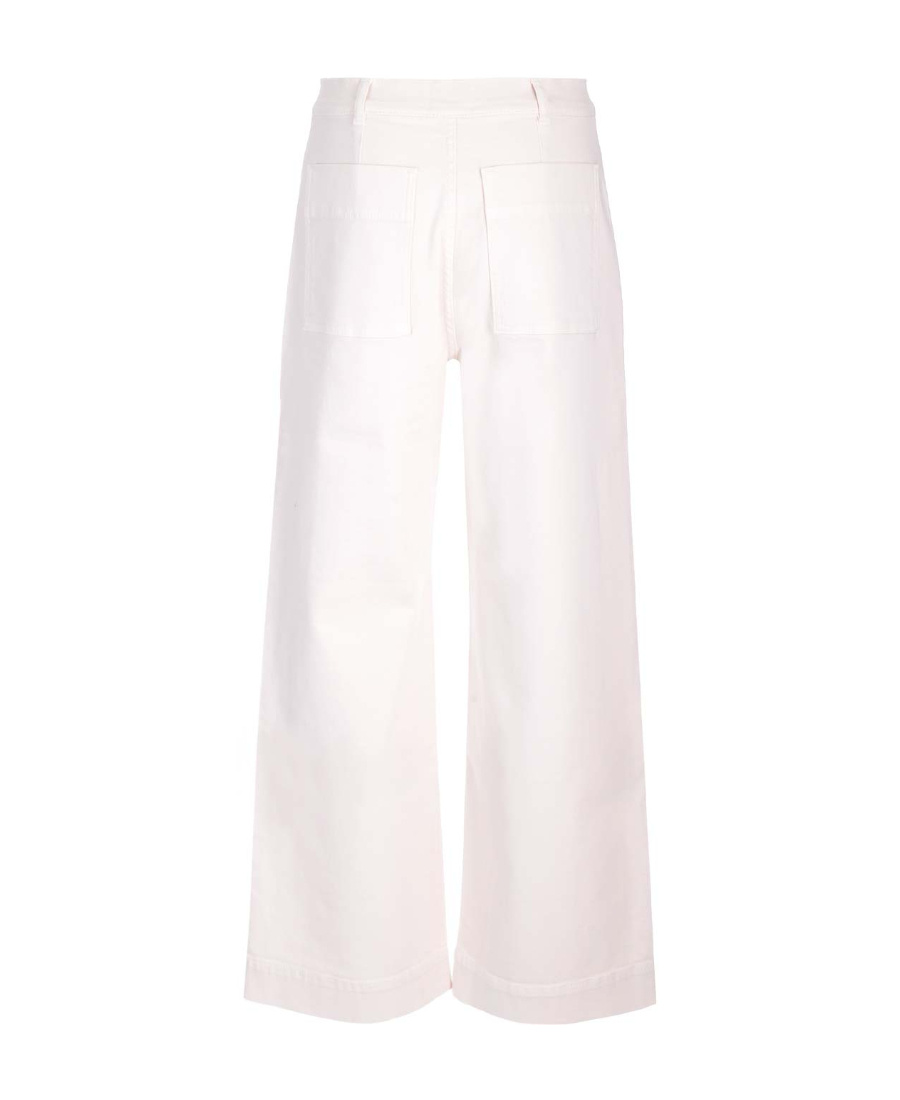 P.a.r.o.s.h Multiple-pockets High-waisted Trousers In White