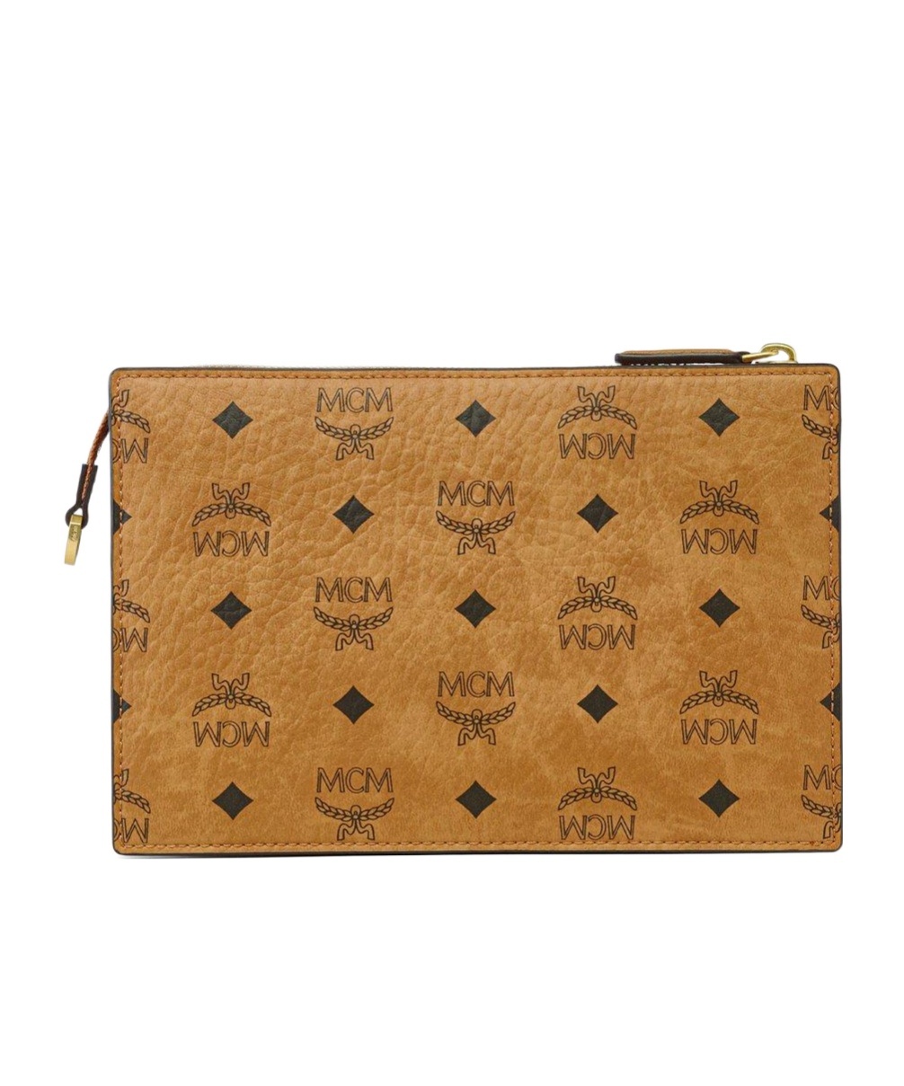 Mcm Aren Standing Crossbody Pouch In Visetos