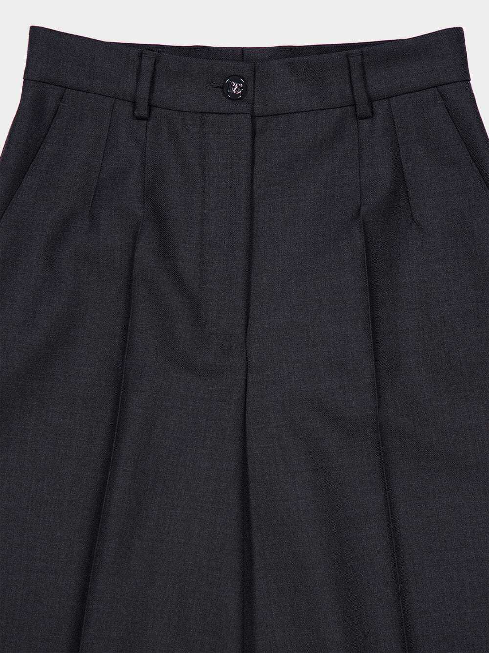 Dolce & Gabbana Wide-leg Trousers In Gray
