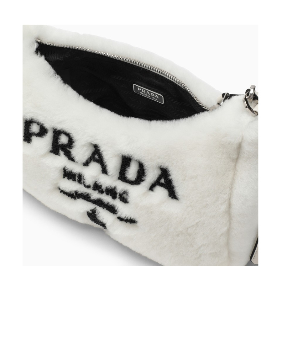Prada Re-edition 2005 Mini Logo Three-in-one Shoulder Bag In White