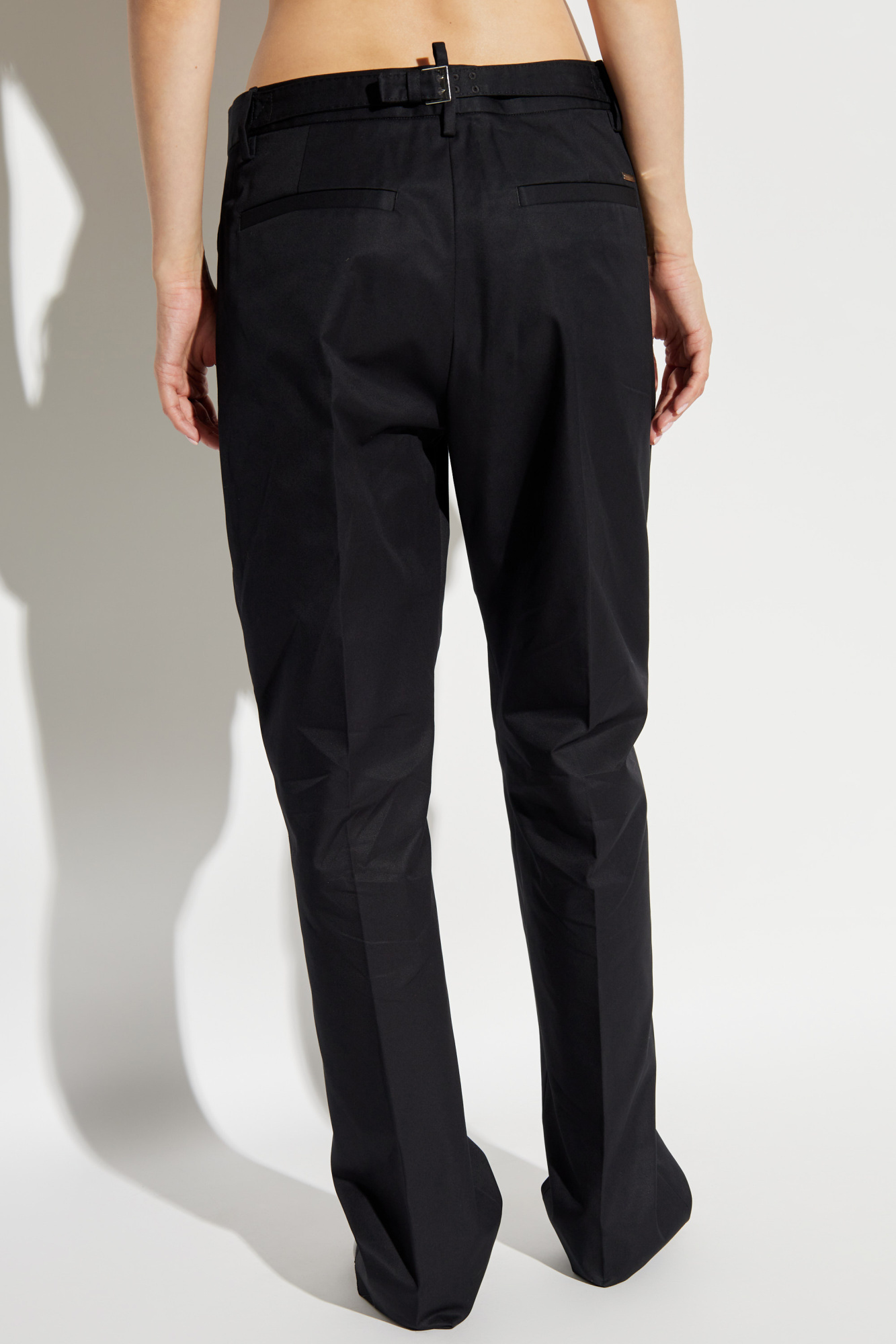 Shop Dsquared2 Tapered Trousers In Black