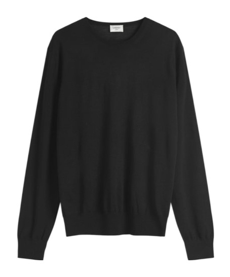 Saint Laurent Long-sleeved Sweater In Black