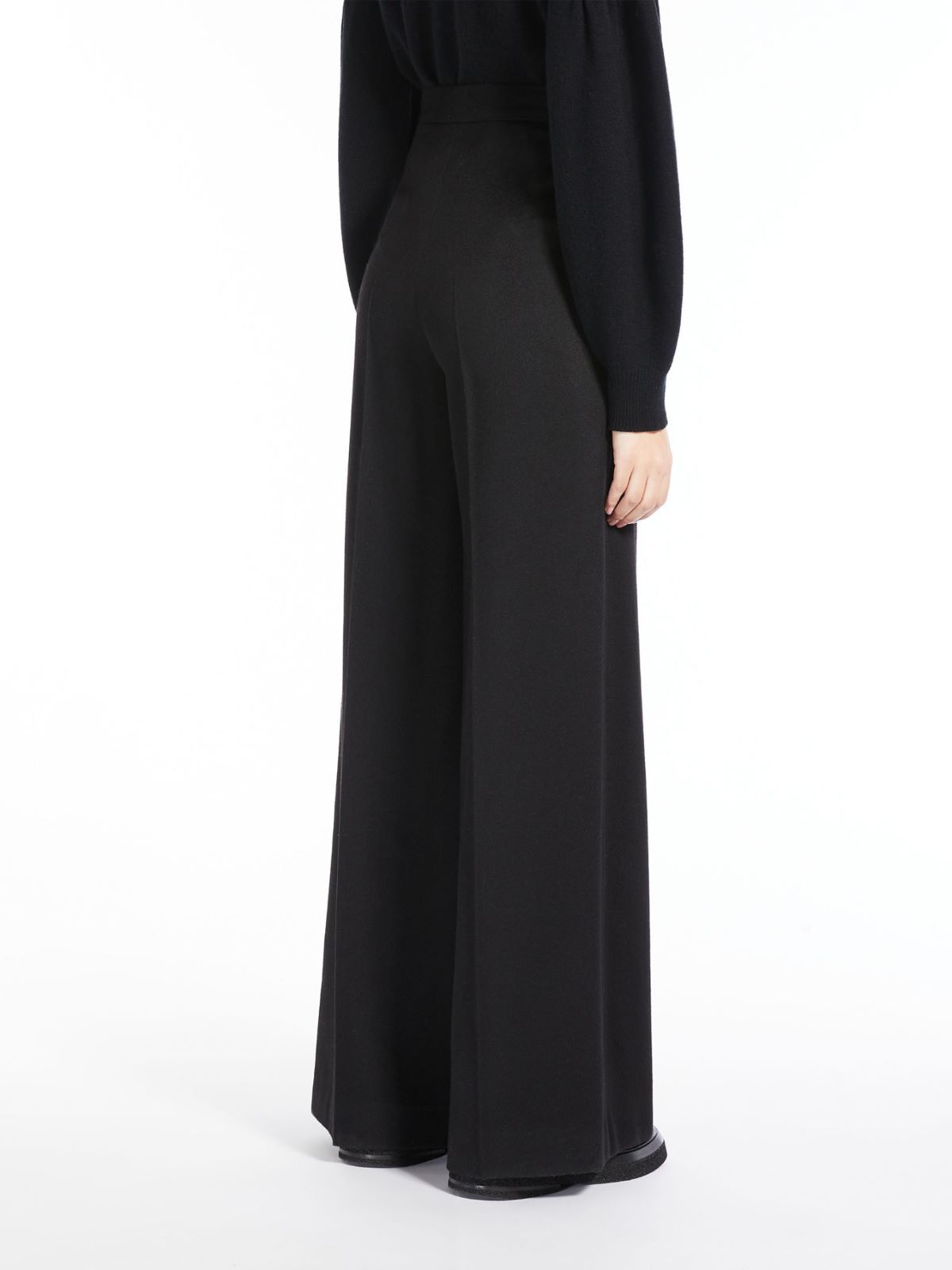 Shop Max Mara Wide-legged Casual Pants In Black