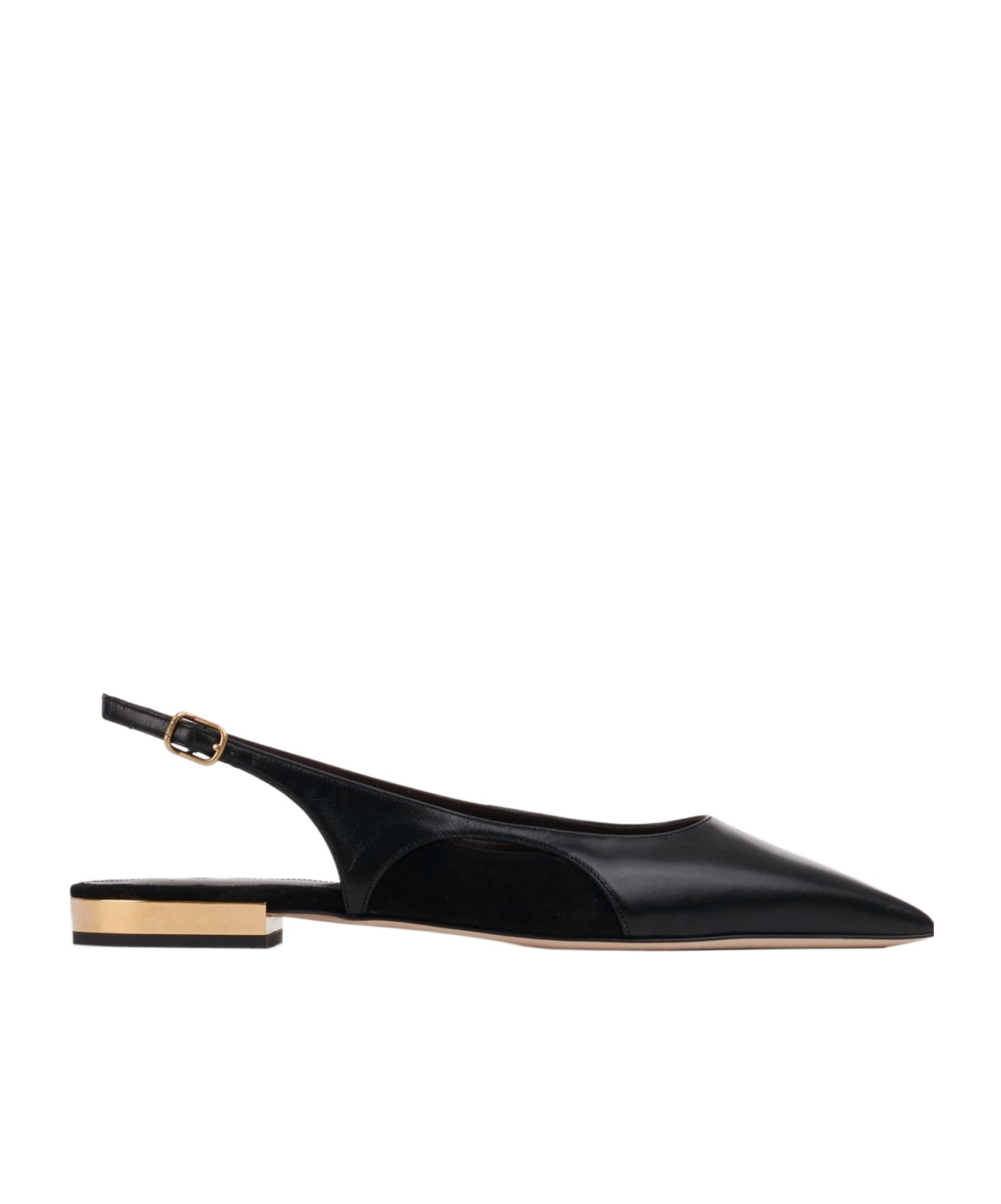 Shop Chloé Saada Leather Ballerina Shoes In Black
