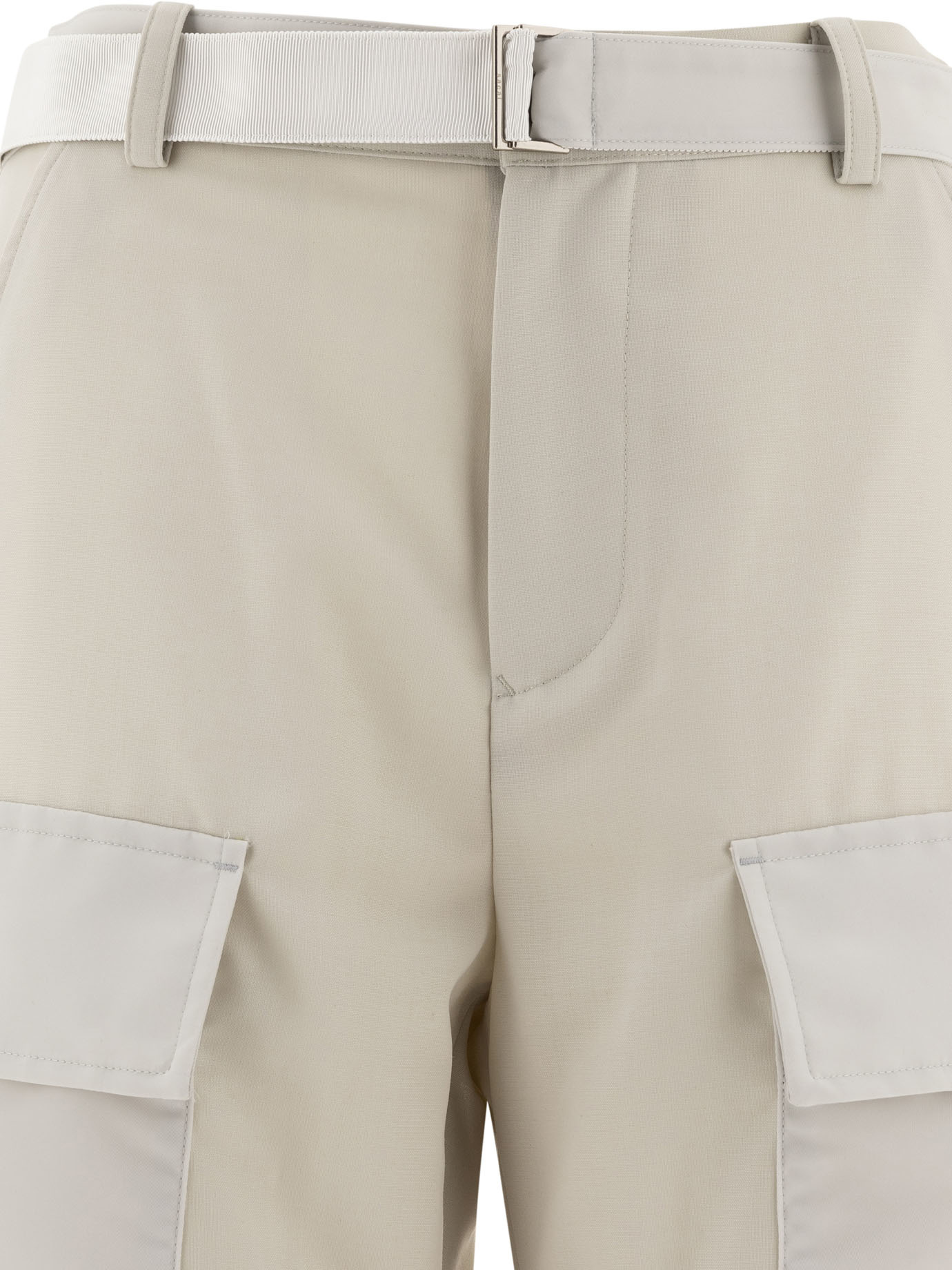 Sacai Belt-loop Overalls In Nude
