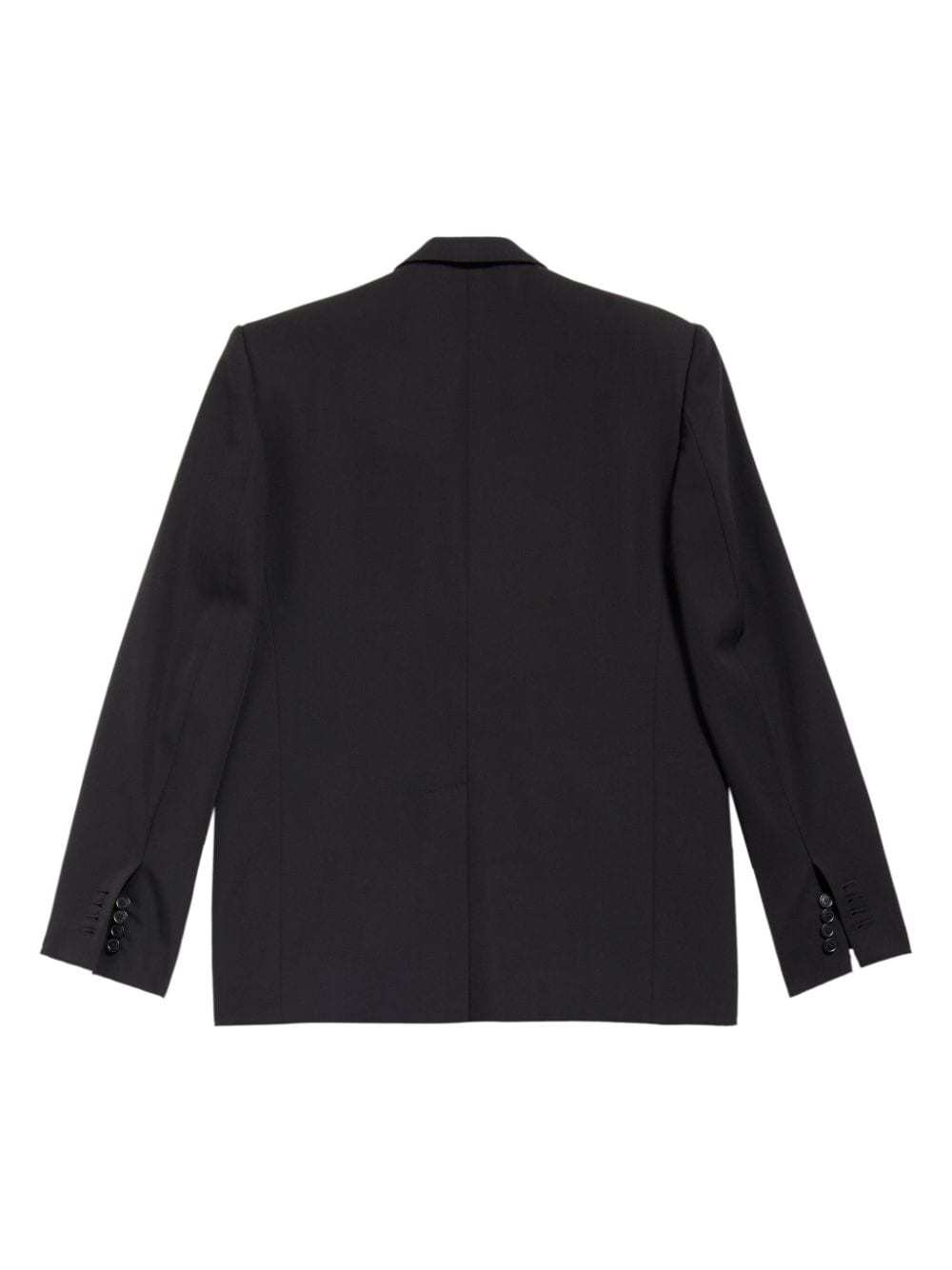 Balenciaga Black Wool Blazer With Single-button Closure In Black