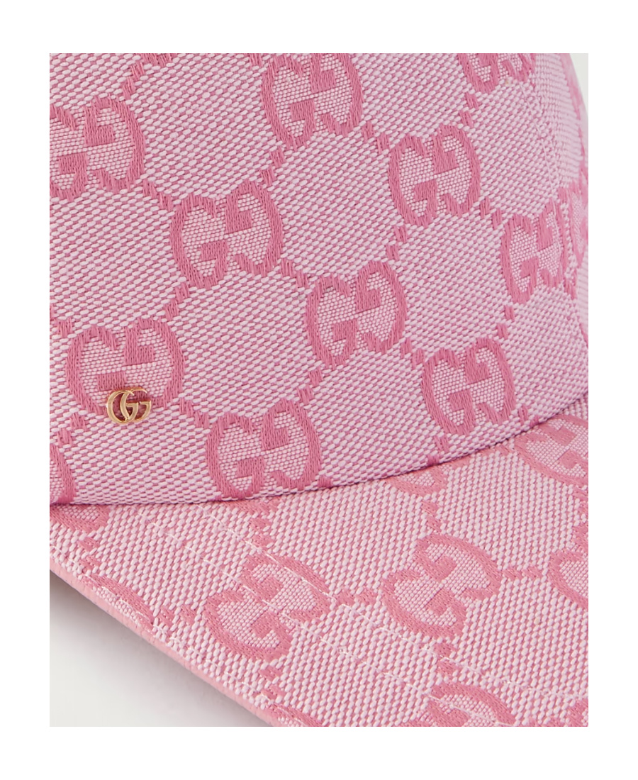 Gucci Gg Supreme Canvas Baseball Cap In Pink