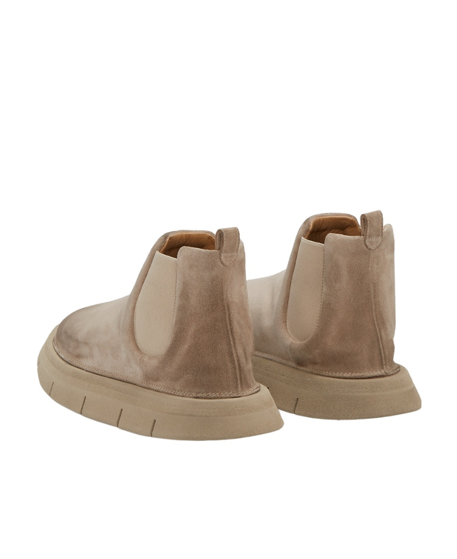 Marsèll Suede Round-toe Slip-on Boots In Brown