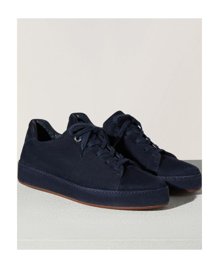 Loro Piana Strap-up Casual Sneakers In Midnight Blue