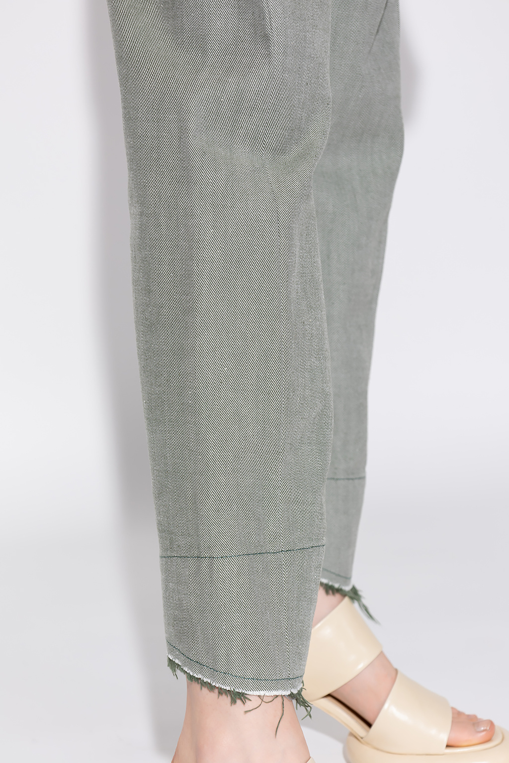 Jil Sander High-rise Wide-leg Trousers In Green