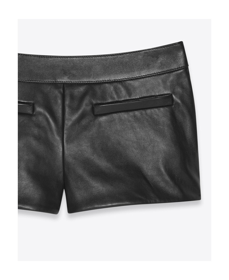 Saint Laurent Mini Shorts In Black
