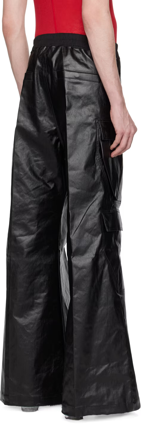 Rick Owens Black Porterville Cargobelas Cargo Pants In Black