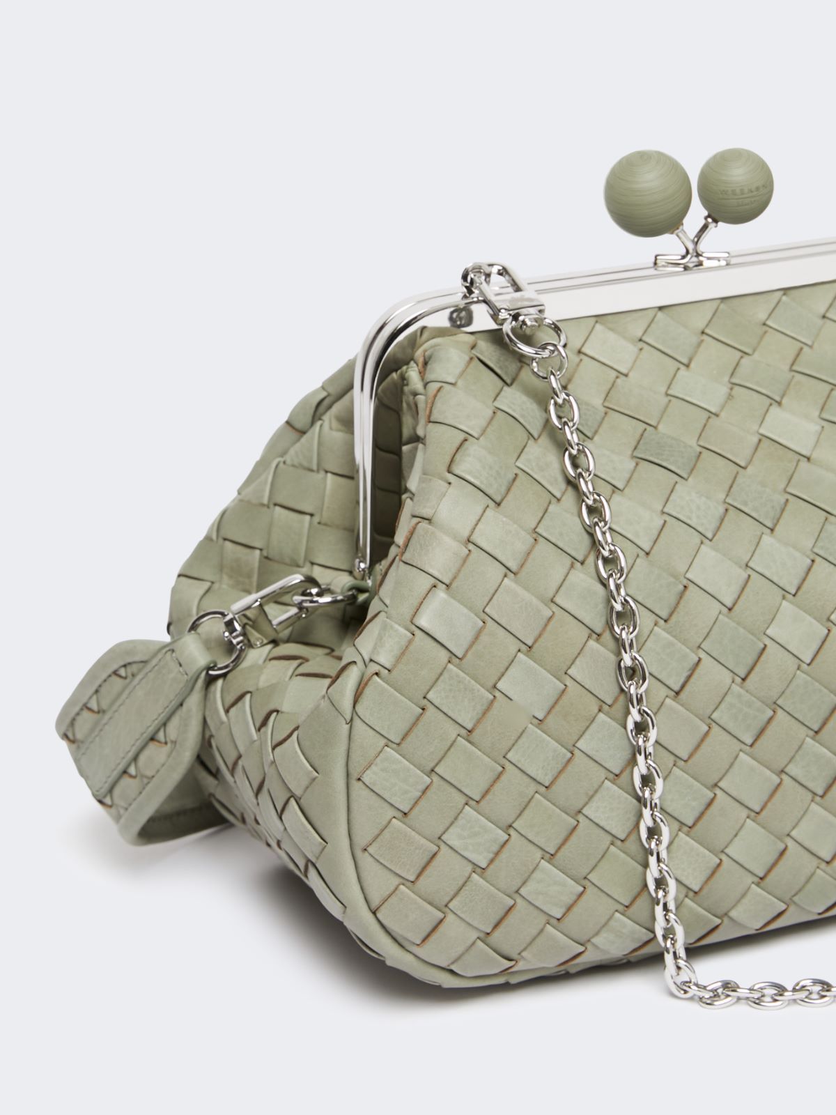 Weekend Max Mara Pasticcino Bag Medium In Pelle Intrecciata In Brown