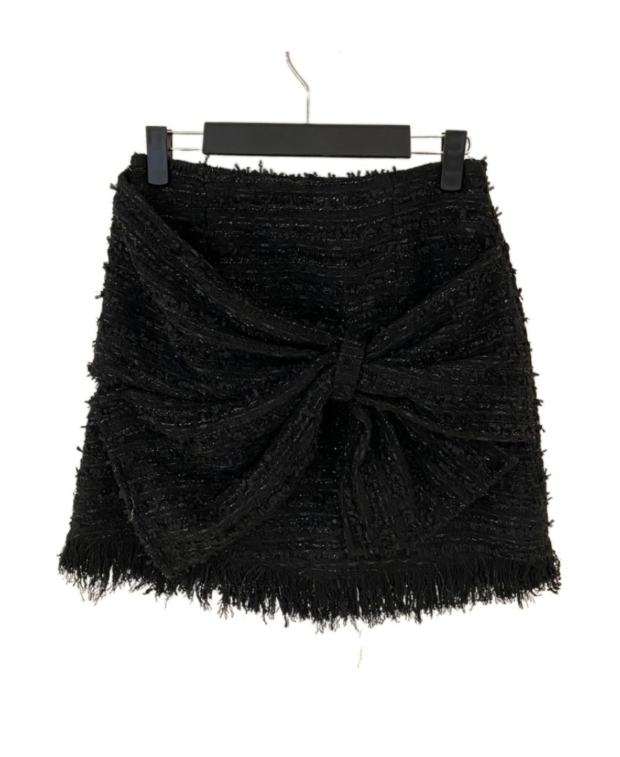 Edward Achour Paris Bow Skirt In Black