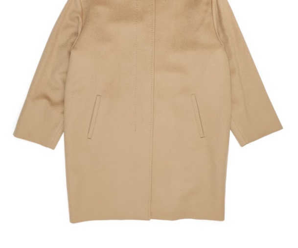 Max Mara Fur Collar Coat In Nude
