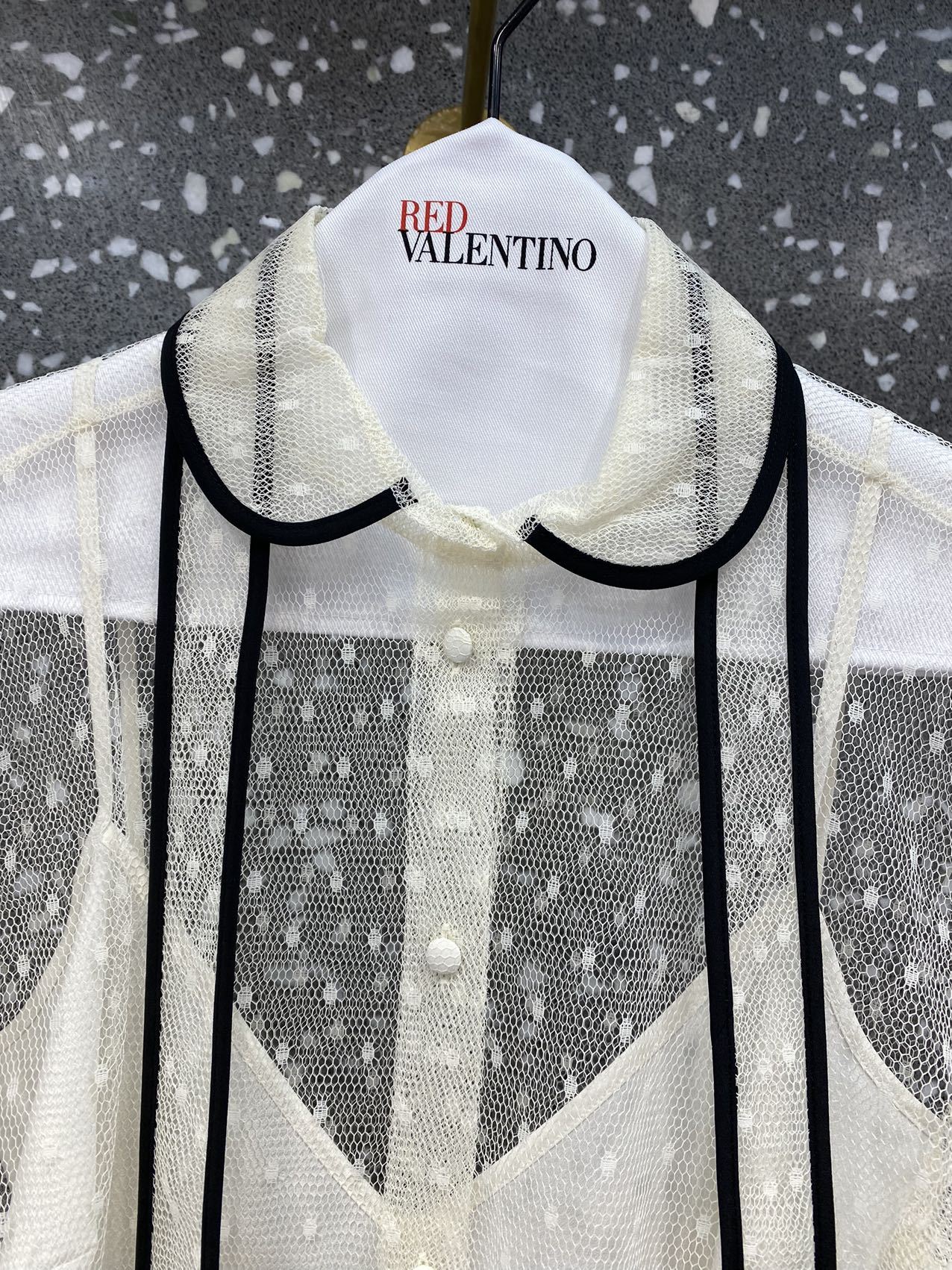 Red Valentino Bow Shirt In White