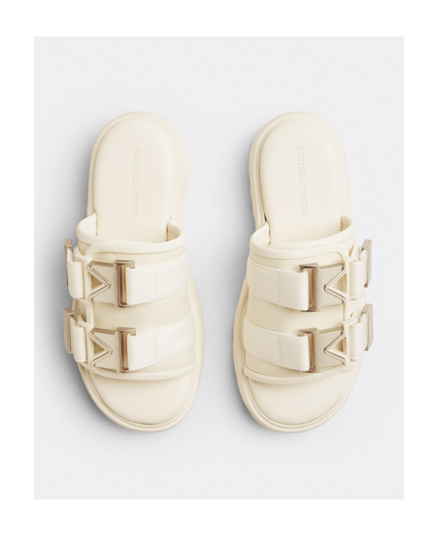 Bottega Veneta Slippers And Clogs Fabric Beige Rope In Nude