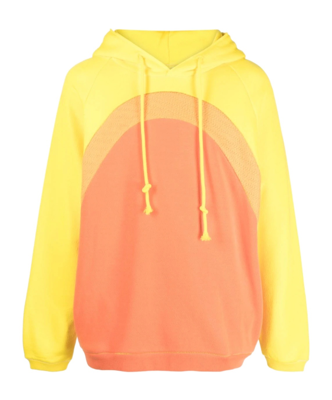Erl Unisex Rainbow Hoodie Knit In Yellow