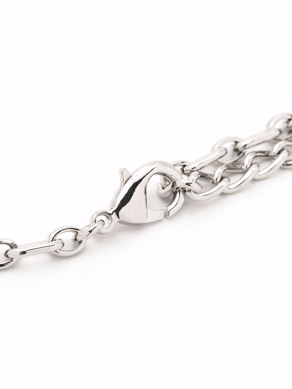 Dolce & Gabbana Logo-plaque Chain-link Bracelet In White