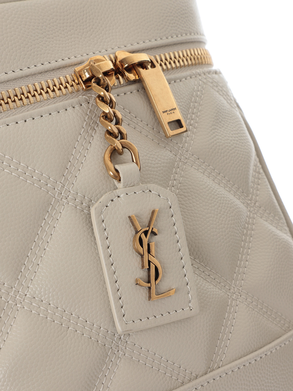 Saint Laurent 80s Vanity Quilted Shoulder Bag In Nude