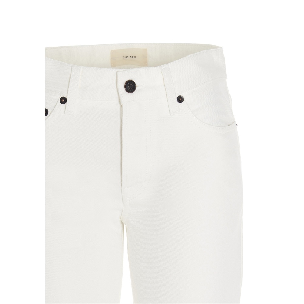 The Row Christie High-rise Straight-leg Jeans In White
