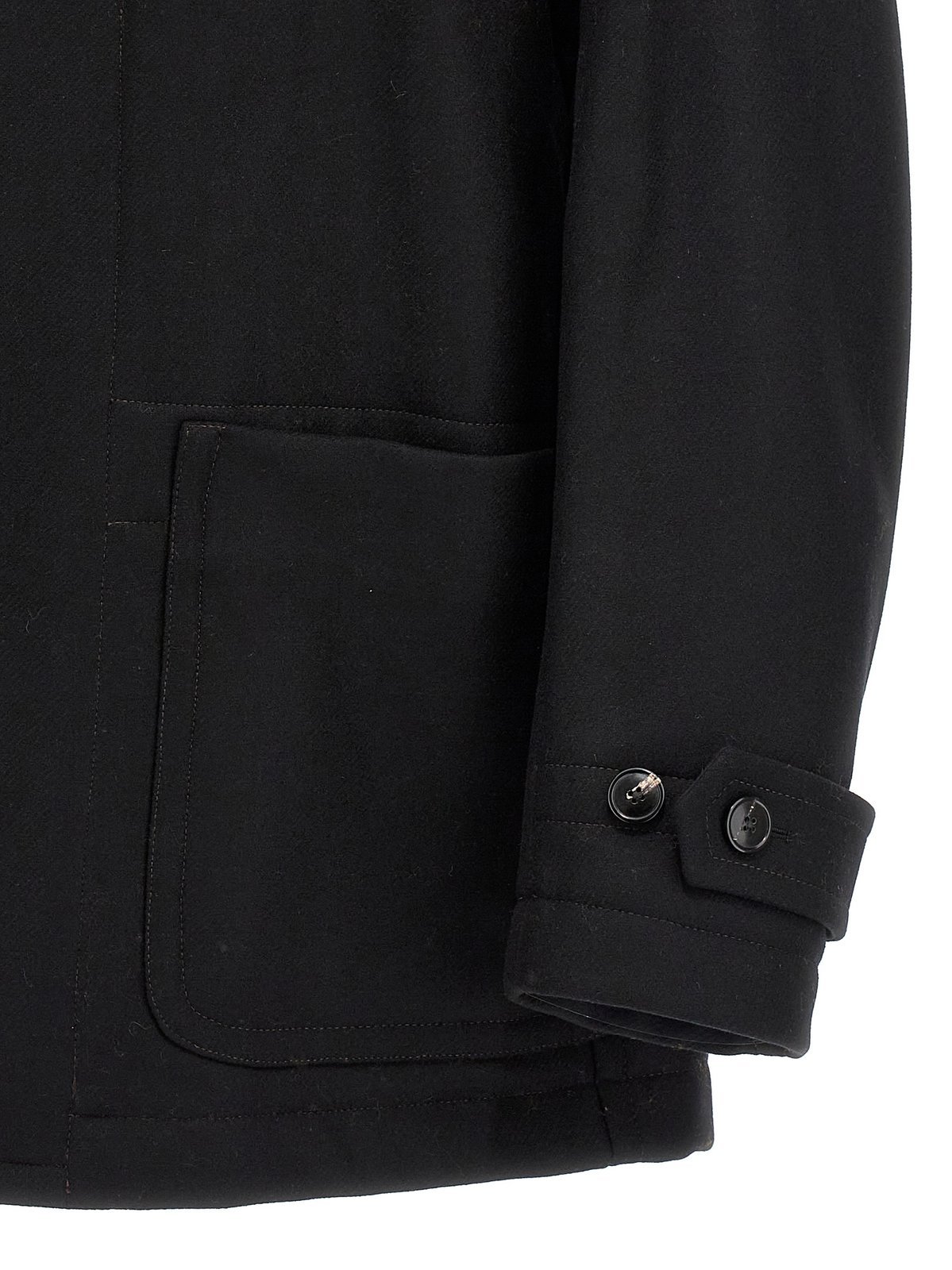 Dries Van Noten Multicolor Stand Collar Coat In Black