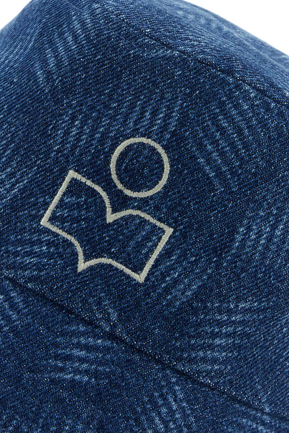 Isabel Marant Logo Embroidered Bucket Hat In Blue