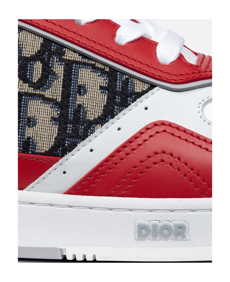 Dior Oblique High-top Sneakers Men In Red
