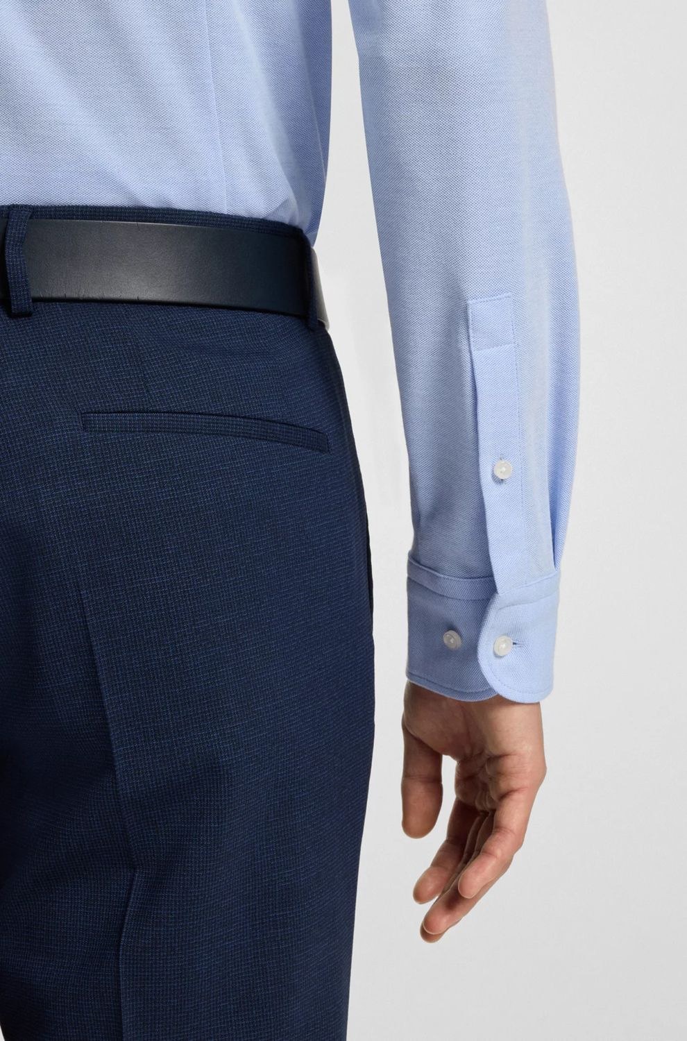 Hugo Boss Cotton Shirt In Blue