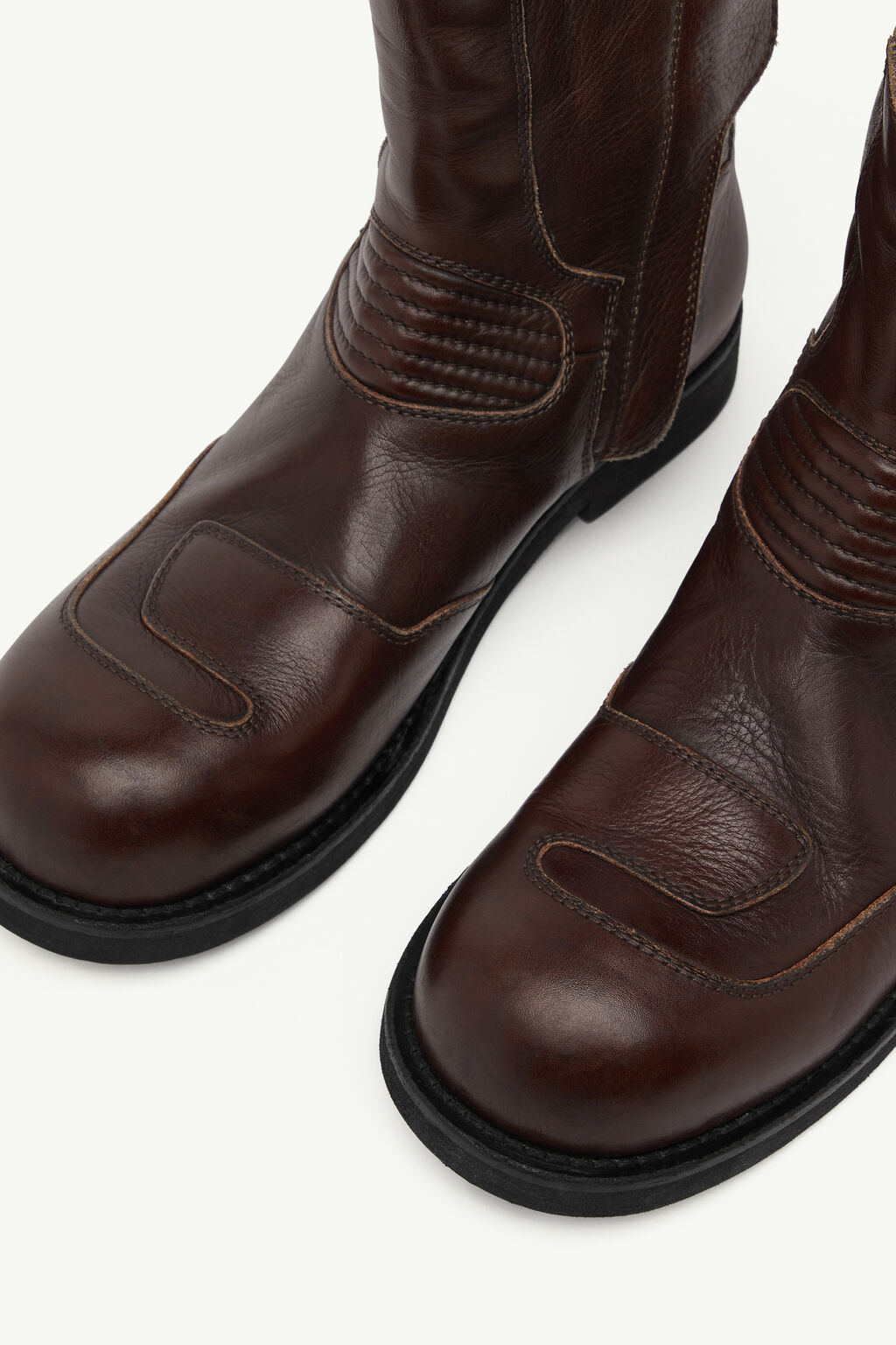 Mm6 Maison Margiela Biker Boots In Brown