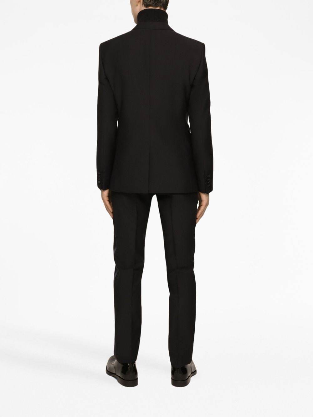 Dolce & Gabbana Wool Martini-fit Tuxedo Suit In Black
