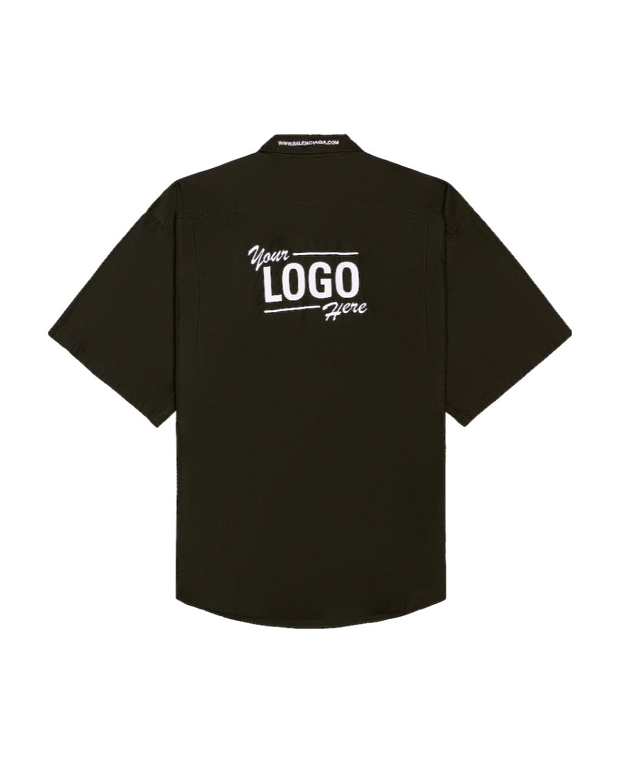 Balenciaga One Size Your Logo Here Short-sleeve Shirt In Black