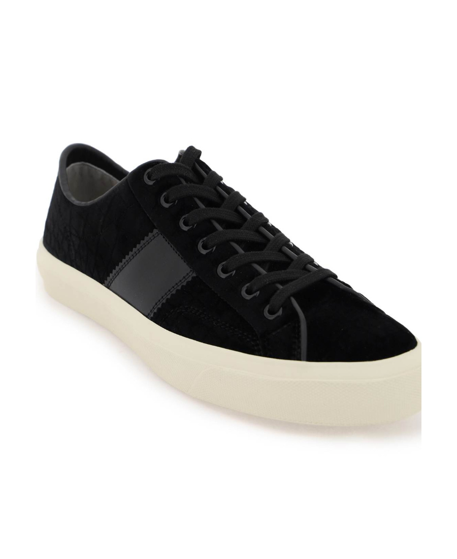 Tom Ford Logo-print Low-top Sneakers In Black