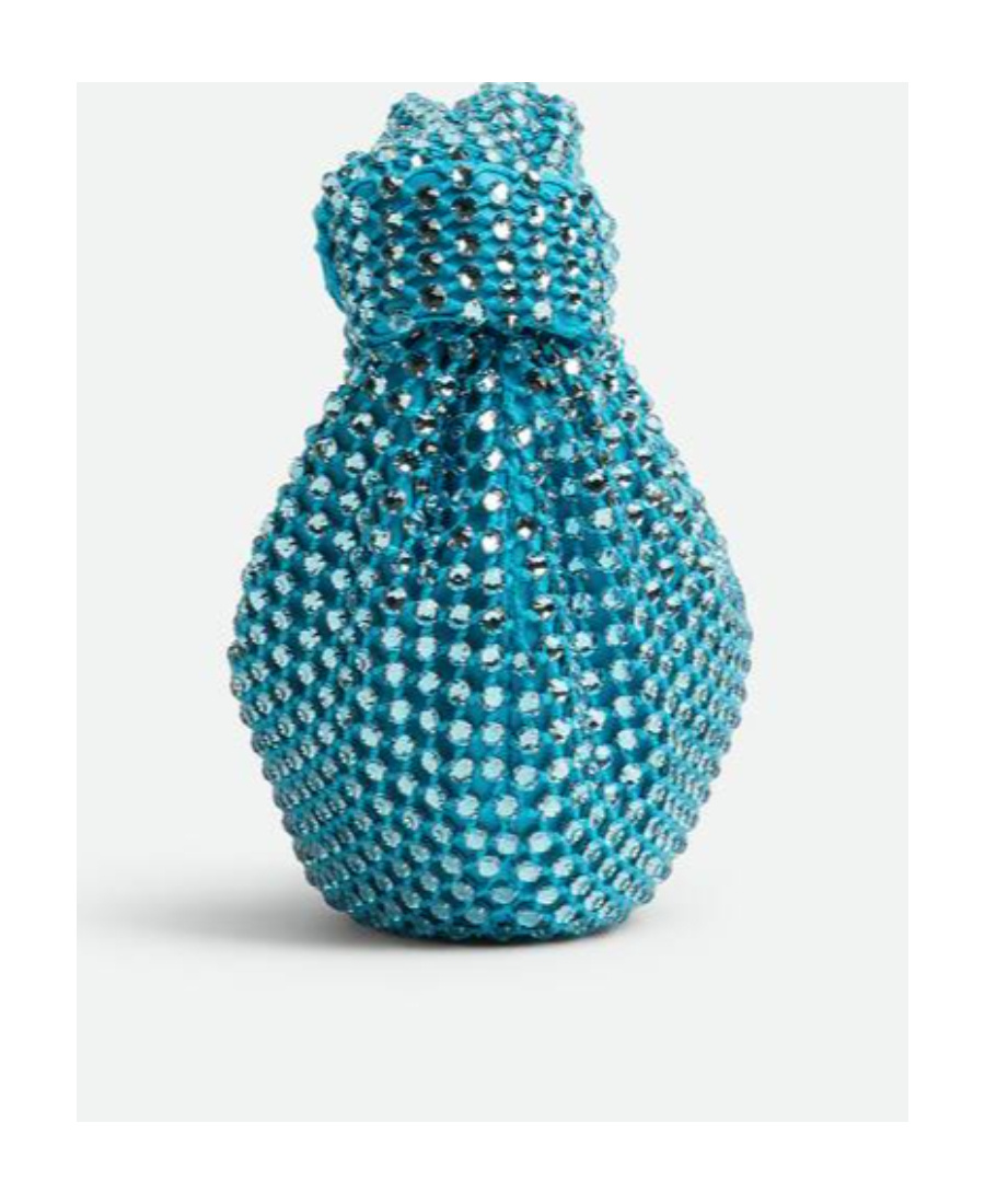 Bottega Veneta Logo Mini Handbag In Blue
