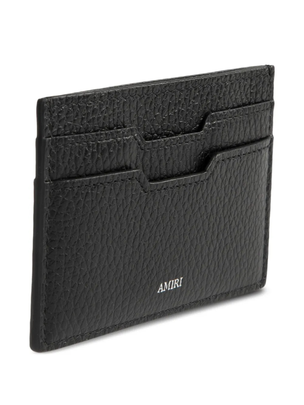 Amiri Logo-stamp Leather Cardholder In Black