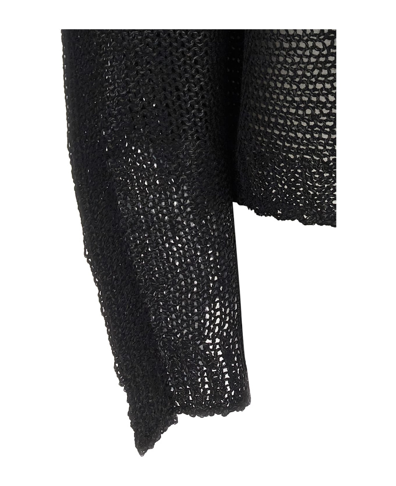 Issey Miyake Panini Top In Black