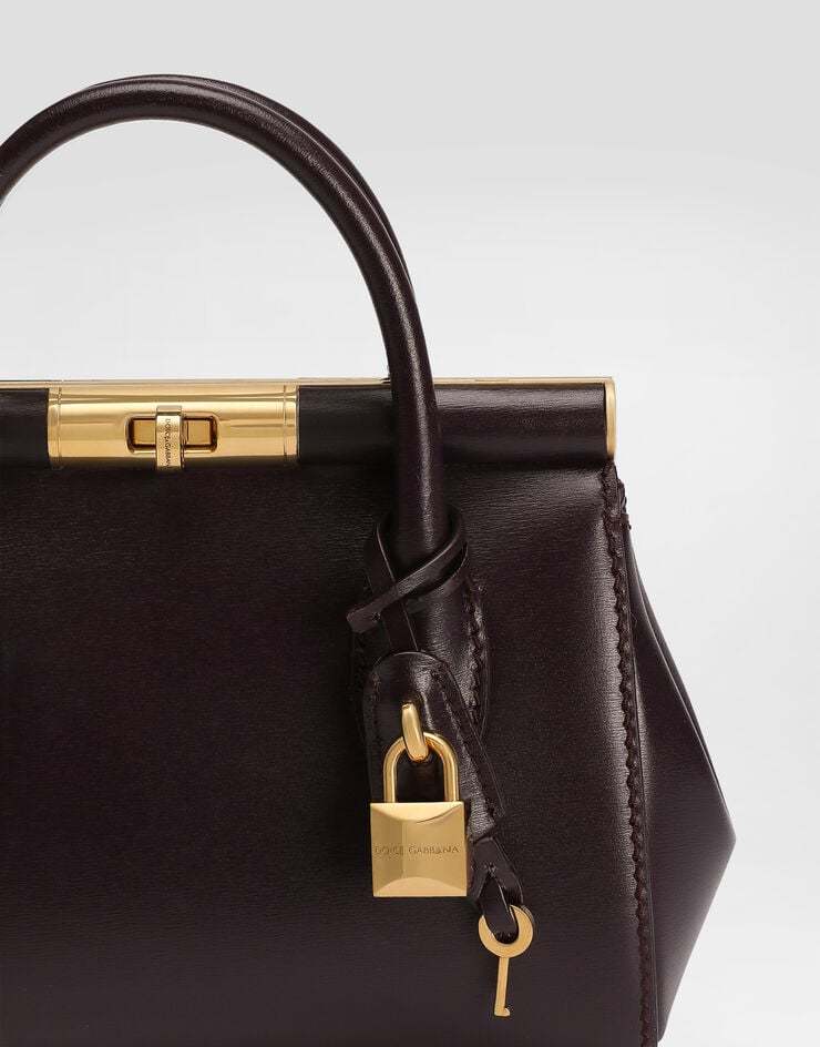 Dolce & Gabbana Mini Marlene Day Padlock Top-handle Tote Bag In Burgundy