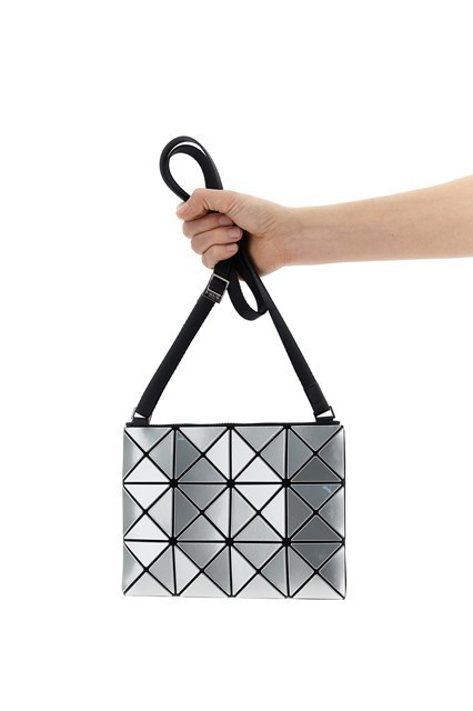 Bao Bao Issey Miyake Lucent Geometric-pattern Shoulder Bag In Silver
