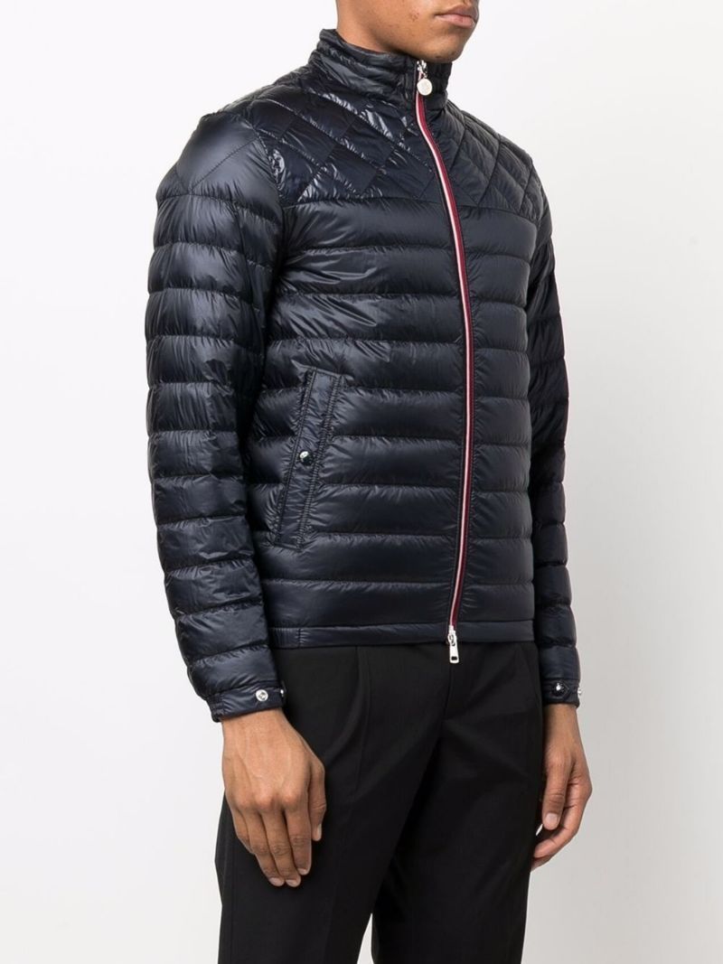 Moncler Daniel Nylon Down Bomber Jacket In Blue