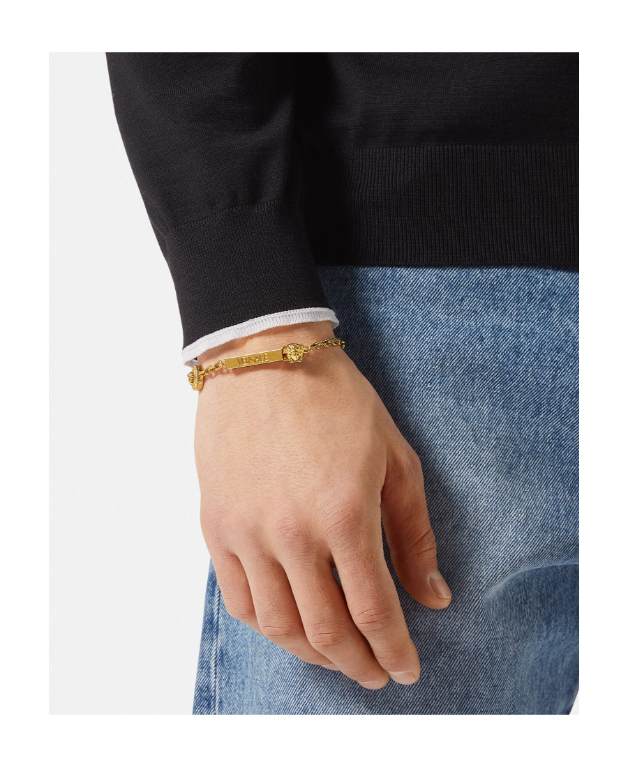 Versace Medusa-coin Chain Bracelet In Yellow