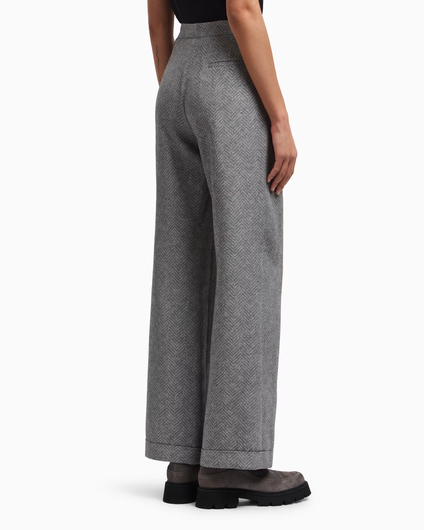 Emporio Armani Straight-leg Trousers In Gray
