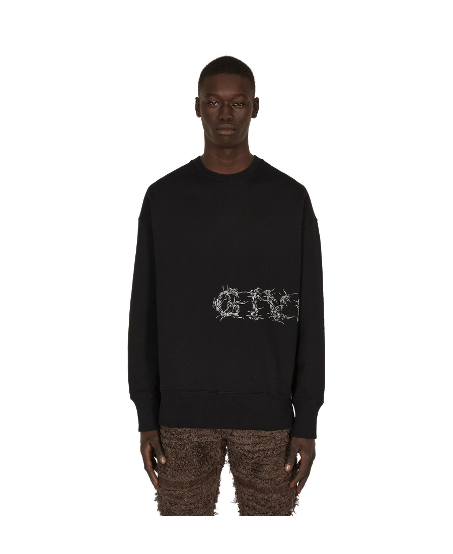 Givenchy Barbed Wire Crew-neck Sweatshirt In Black