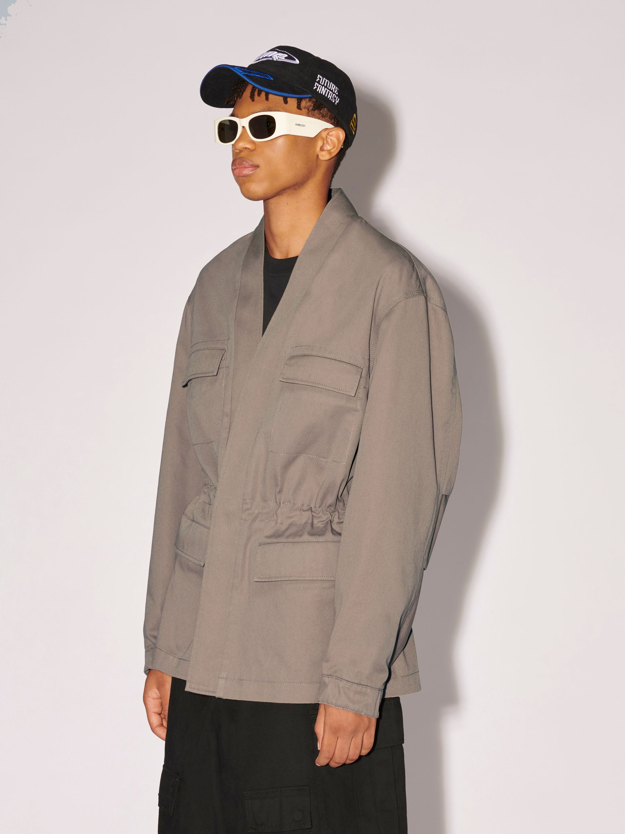 Ambush V-neck Safari Jacket In Nude