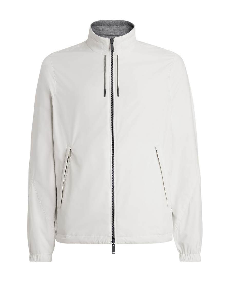 Zegna Reversible Zipped Jacket In White