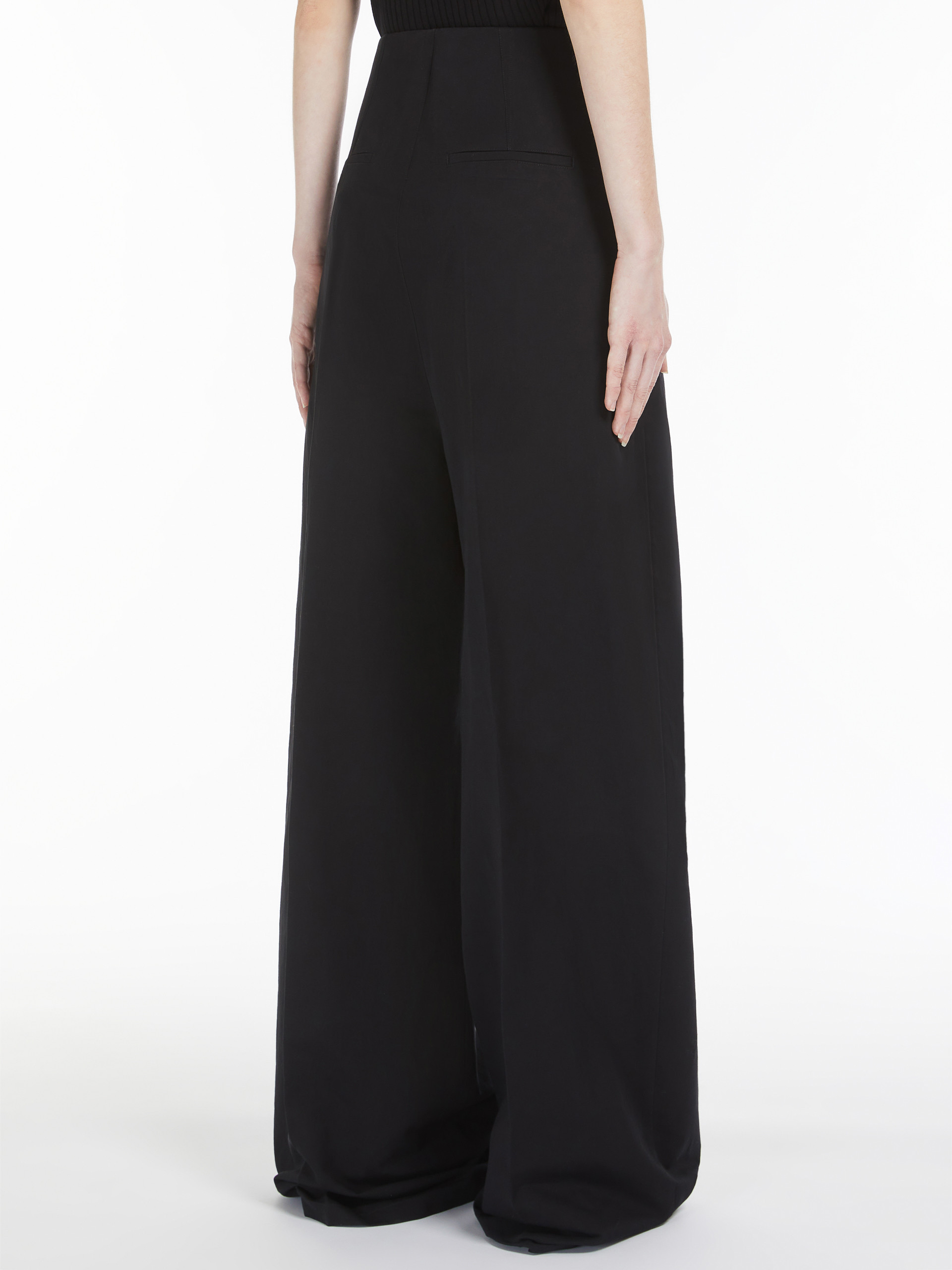 Sportmax High-waisted Trousers - Women's - Polyamide/elastane/viscose In Black