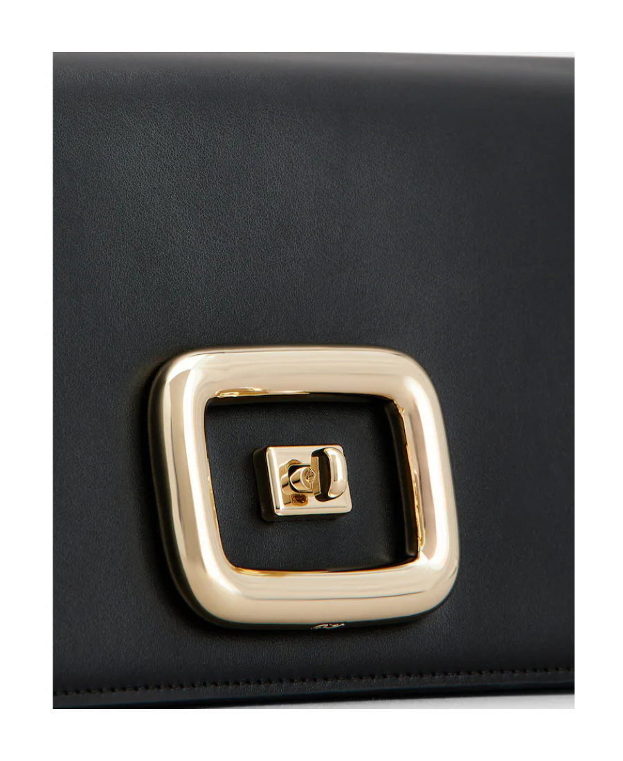 Roger Vivier Structured Chain Shoulder Bag In Black