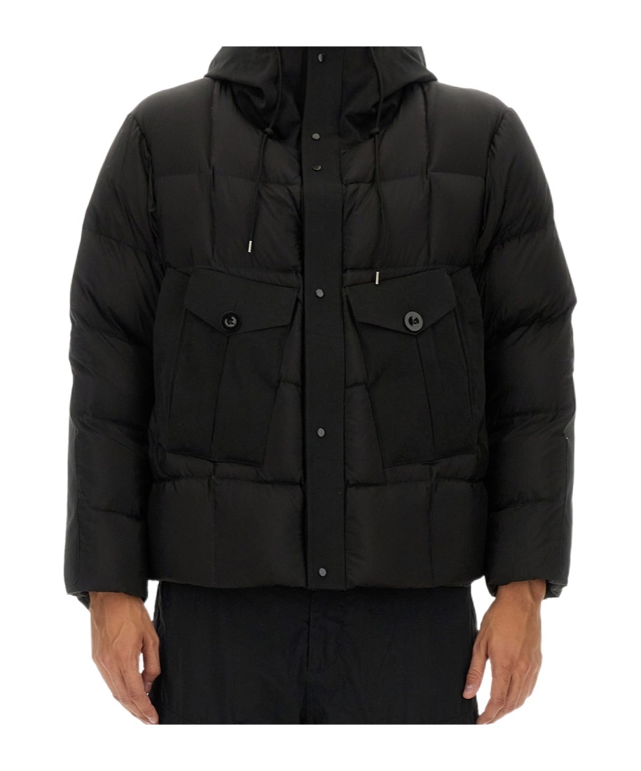 Ten C Storm Jacket With Hood And Pockets In Black
