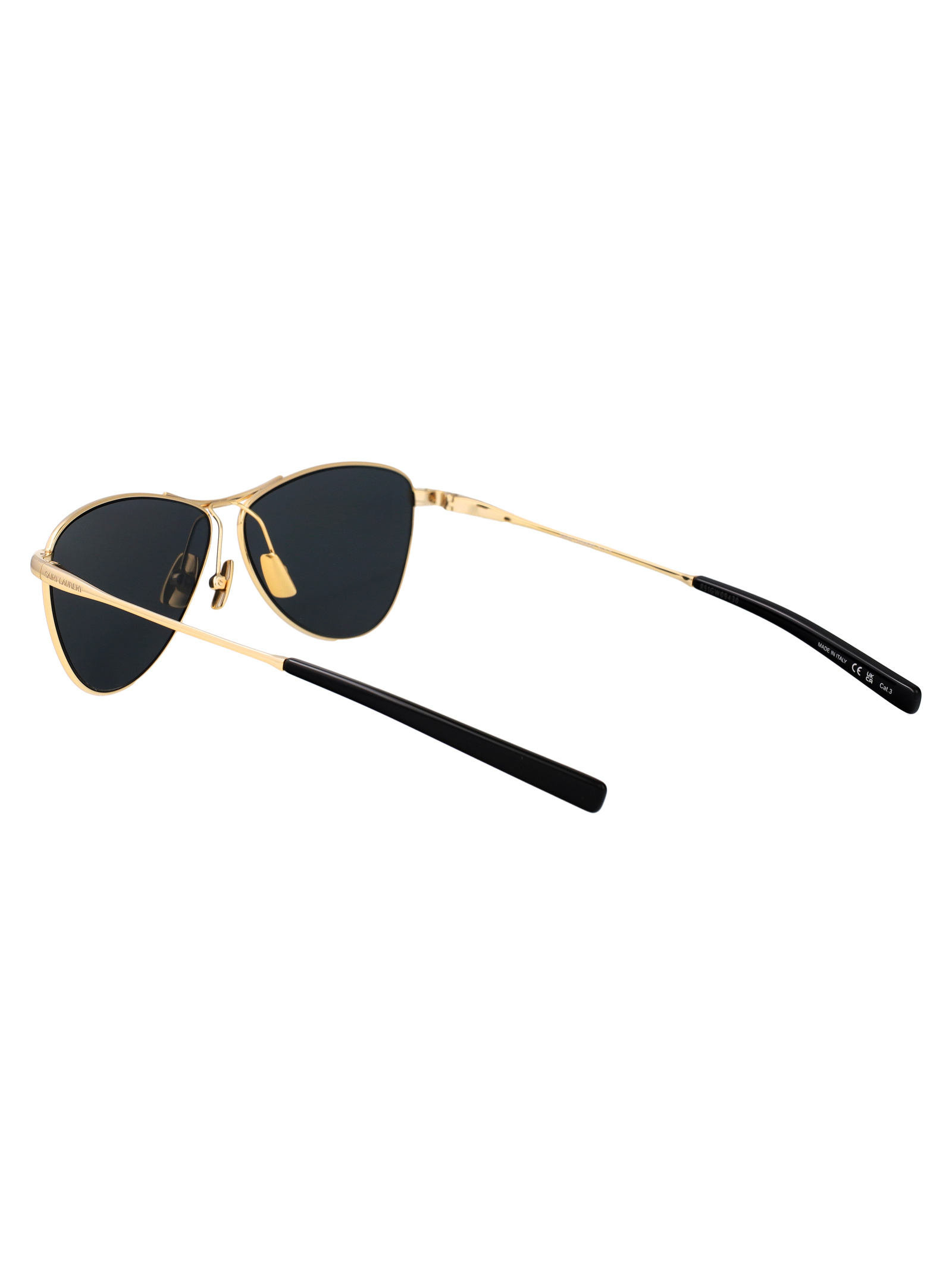 Saint Laurent Vesper Aviator-frame Sunglasses In Black