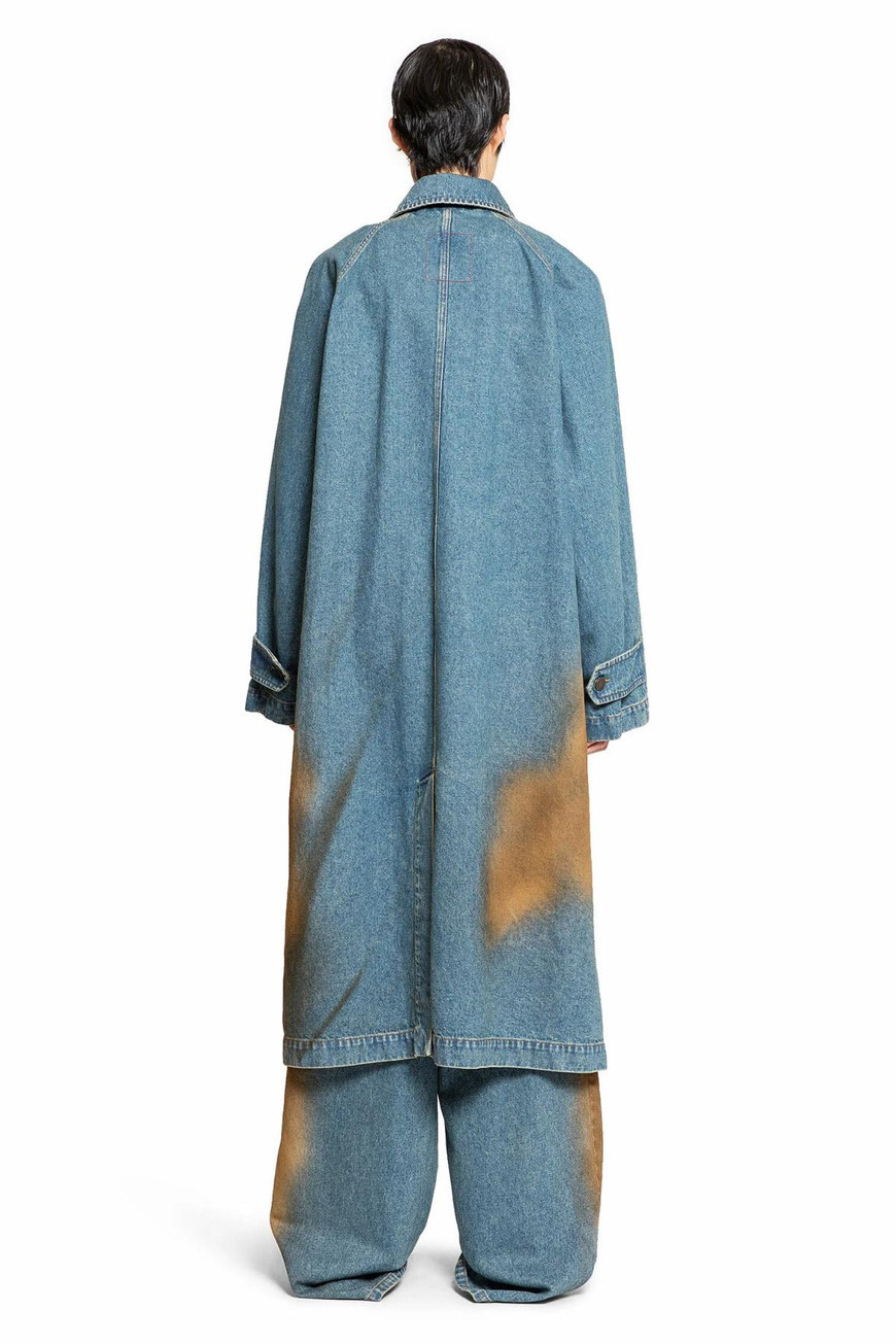 Uma Wang Long-sleeved Denim Coat In Multicolor