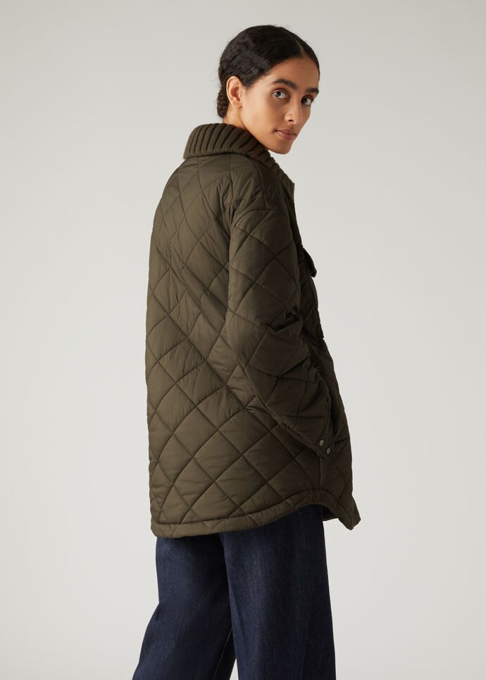 Loro Piana Rocar Diamond-shaped Quilted Casual Jacket In Green